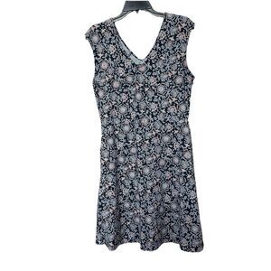 Title Nine Diamelete Dress M Midi Stretchy Athleisure Outdoor Golf Floral
